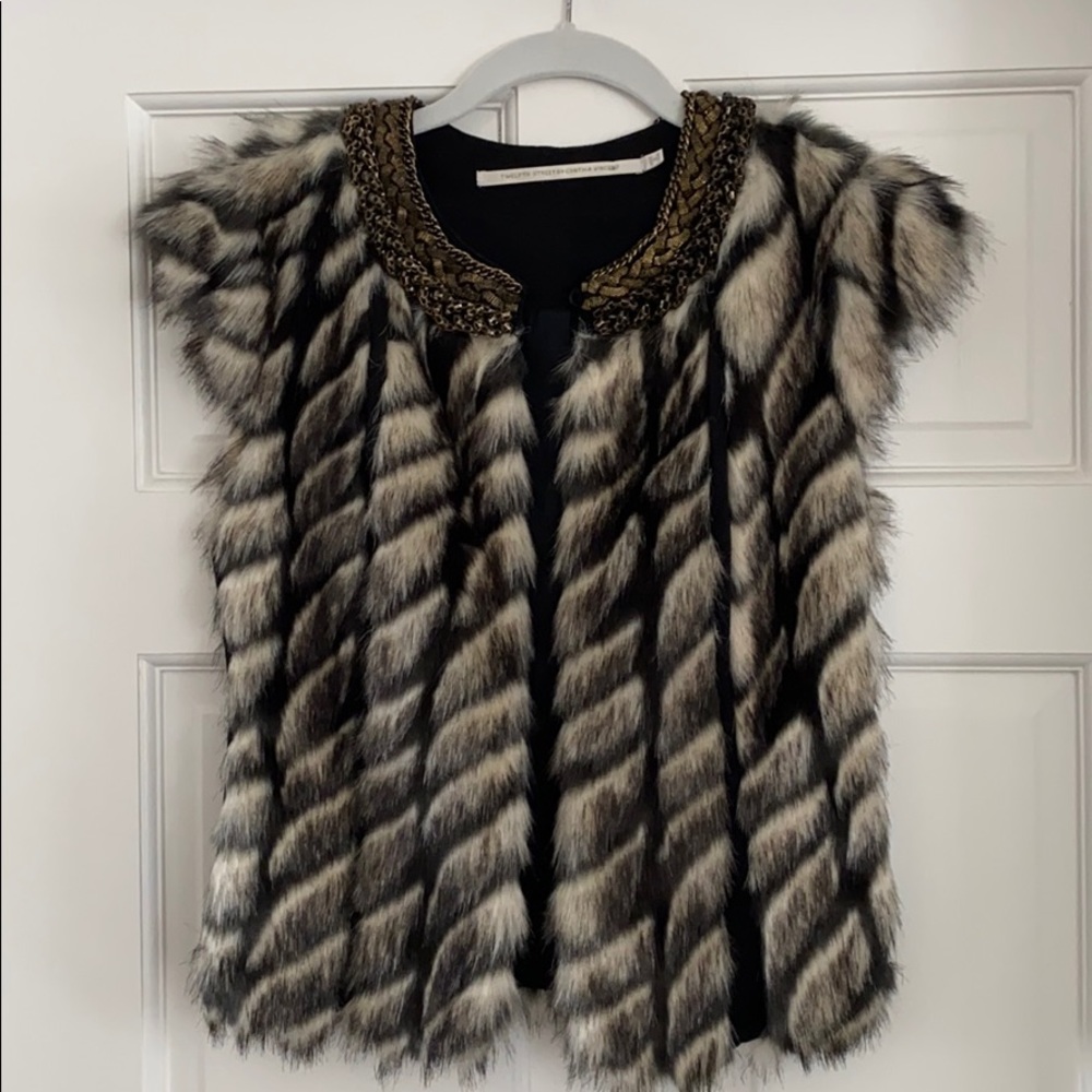 Cynthia Vincent Faux Fur Vest